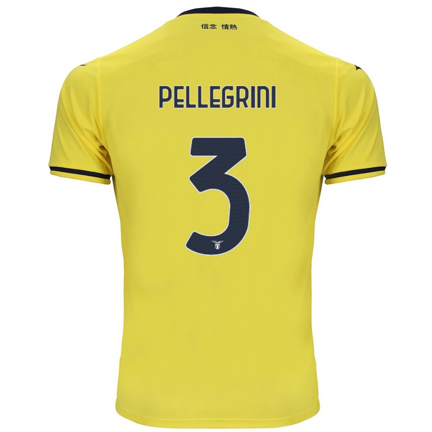 Niño Fútbol Camiseta Luca Pellegrini #3 Amarillo 2ª Equipación 2024/25 Argentina