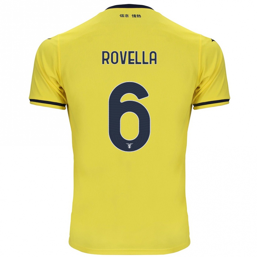 Niño Fútbol Camiseta Nicolo Rovella #6 Amarillo 2ª Equipación 2024/25 Argentina