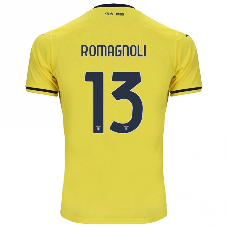 Niño Fútbol Camiseta Alessio Romagnoli #13 Amarillo 2ª Equipación 2024/25 Argentina