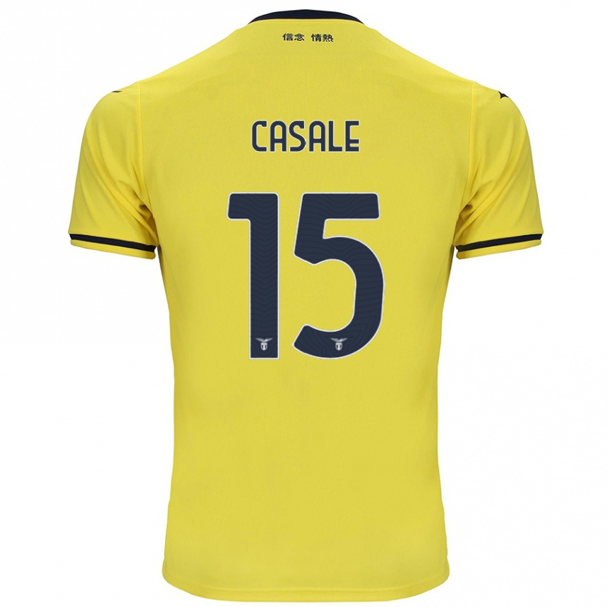 Niño Fútbol Camiseta Nicolò Casale #15 Amarillo 2ª Equipación 2024/25 Argentina