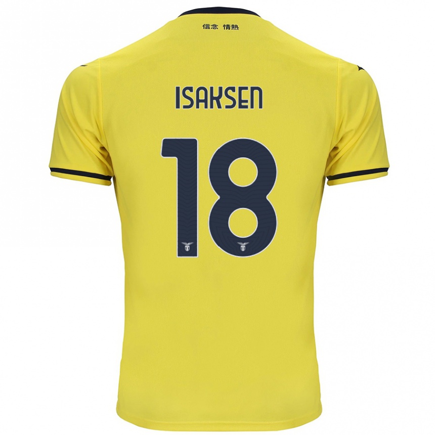 Niño Fútbol Camiseta Gustav Isaksen #18 Amarillo 2ª Equipación 2024/25 Argentina