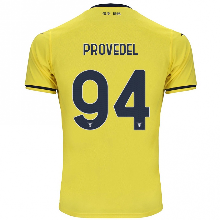 Niño Fútbol Camiseta Ivan Provedel #94 Amarillo 2ª Equipación 2024/25 Argentina