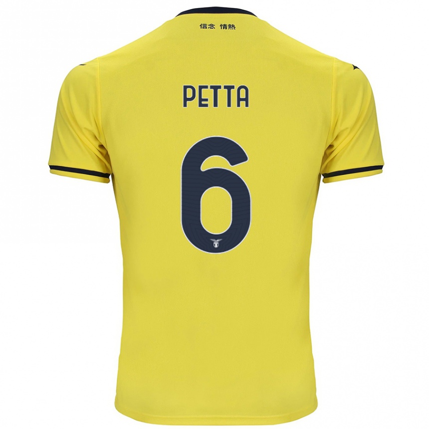 Niño Fútbol Camiseta Andrea Petta #6 Amarillo 2ª Equipación 2024/25 Argentina