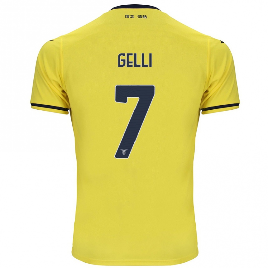 Niño Fútbol Camiseta Valerio Gelli #7 Amarillo 2ª Equipación 2024/25 Argentina