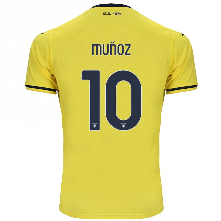 Niño Fútbol Camiseta Cristo Muñoz #10 Amarillo 2ª Equipación 2024/25 Argentina