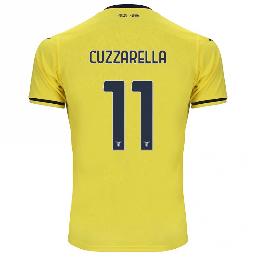 Niño Fútbol Camiseta Cristian Cuzzarella #11 Amarillo 2ª Equipación 2024/25 Argentina