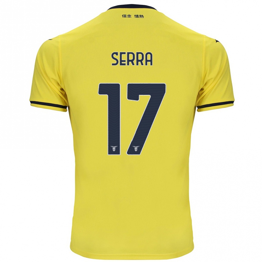 Niño Fútbol Camiseta Federico Serra #17 Amarillo 2ª Equipación 2024/25 Argentina