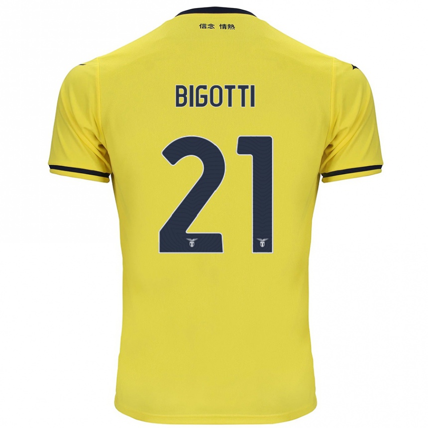 Niño Fútbol Camiseta Massimo Bigotti #21 Amarillo 2ª Equipación 2024/25 Argentina