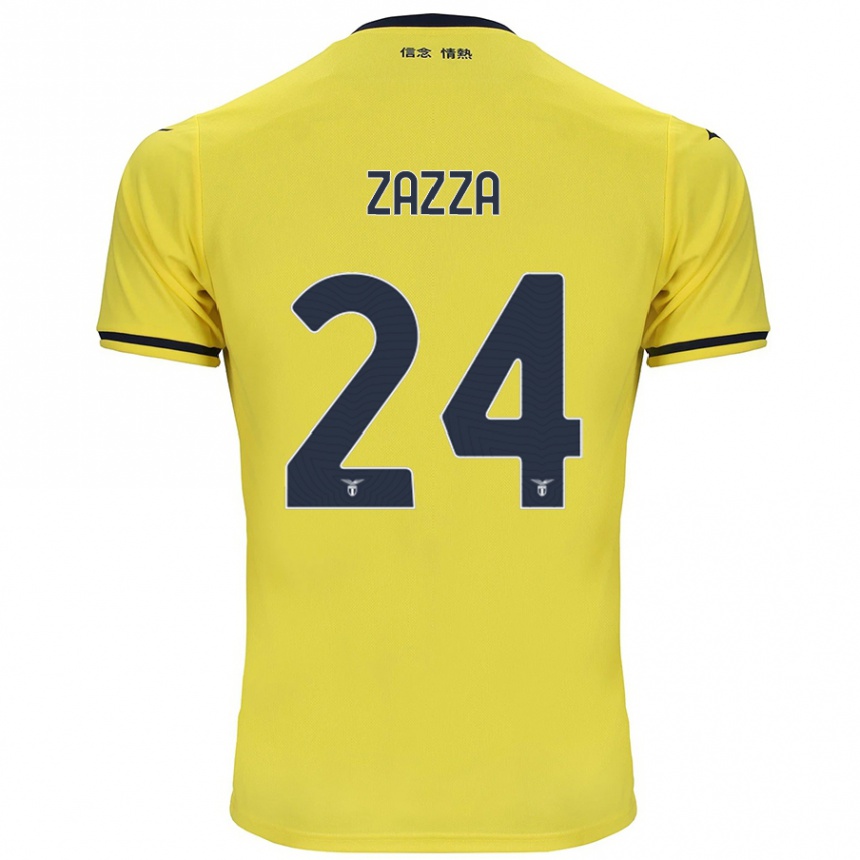 Niño Fútbol Camiseta Matteo Zazza #24 Amarillo 2ª Equipación 2024/25 Argentina