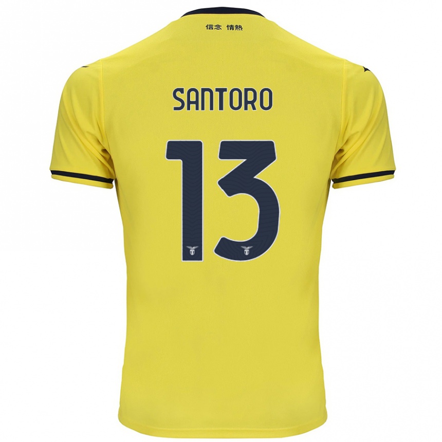 Niño Fútbol Camiseta Martina Santoro #13 Amarillo 2ª Equipación 2024/25 Argentina