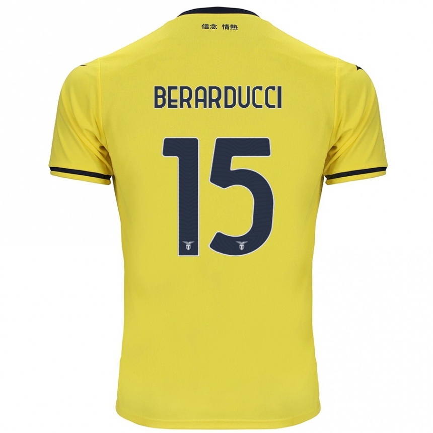 Niño Fútbol Camiseta Martina Berarducci #15 Amarillo 2ª Equipación 2024/25 Argentina