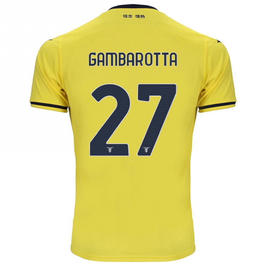 Niño Fútbol Camiseta Margot Gambarotta #27 Amarillo 2ª Equipación 2024/25 Argentina