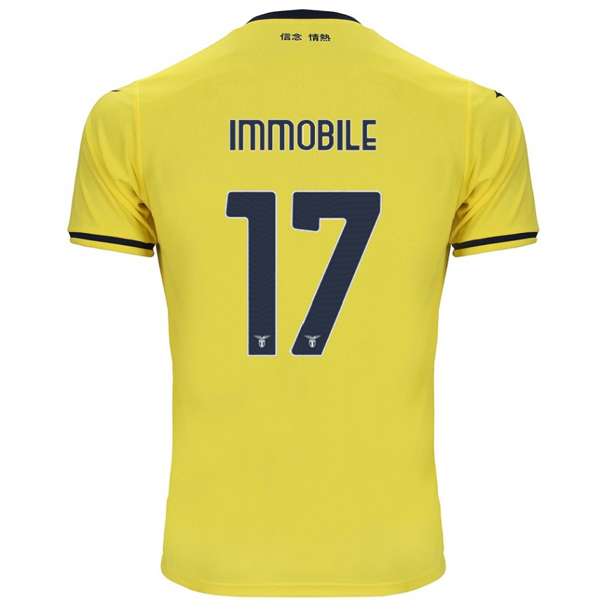 Niño Fútbol Camiseta Ciro Immobile #17 Amarillo 2ª Equipación 2024/25 Argentina