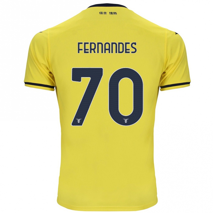 Niño Fútbol Camiseta Saná Fernandes #70 Amarillo 2ª Equipación 2024/25 Argentina