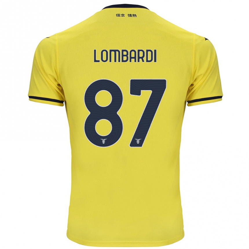 Niño Fútbol Camiseta Cristiano Lombardi #87 Amarillo 2ª Equipación 2024/25 Argentina