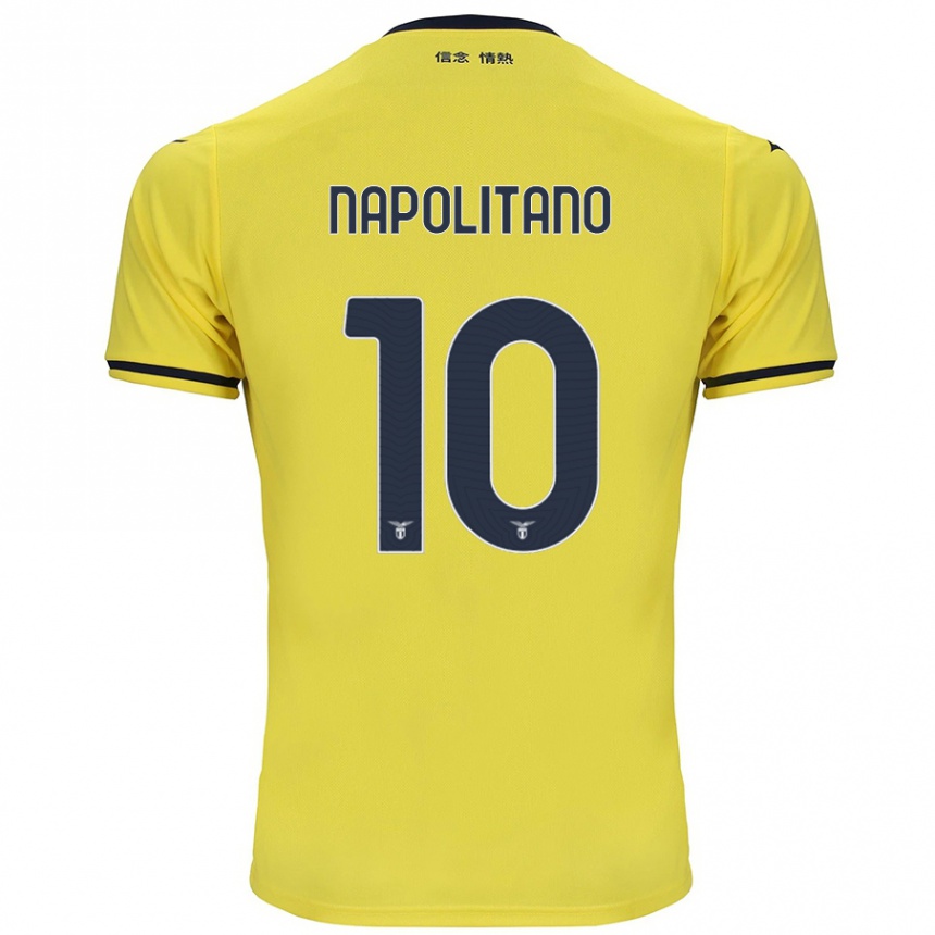 Niño Fútbol Camiseta Luca Napolitano #10 Amarillo 2ª Equipación 2024/25 Argentina