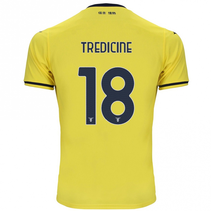 Niño Fútbol Camiseta Manuel Tredicine #18 Amarillo 2ª Equipación 2024/25 Argentina