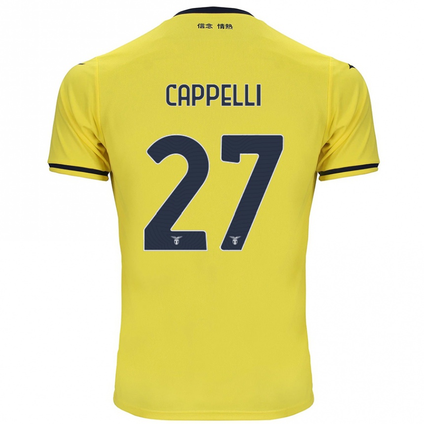 Niño Fútbol Camiseta Tommaso Cappelli #27 Amarillo 2ª Equipación 2024/25 Argentina