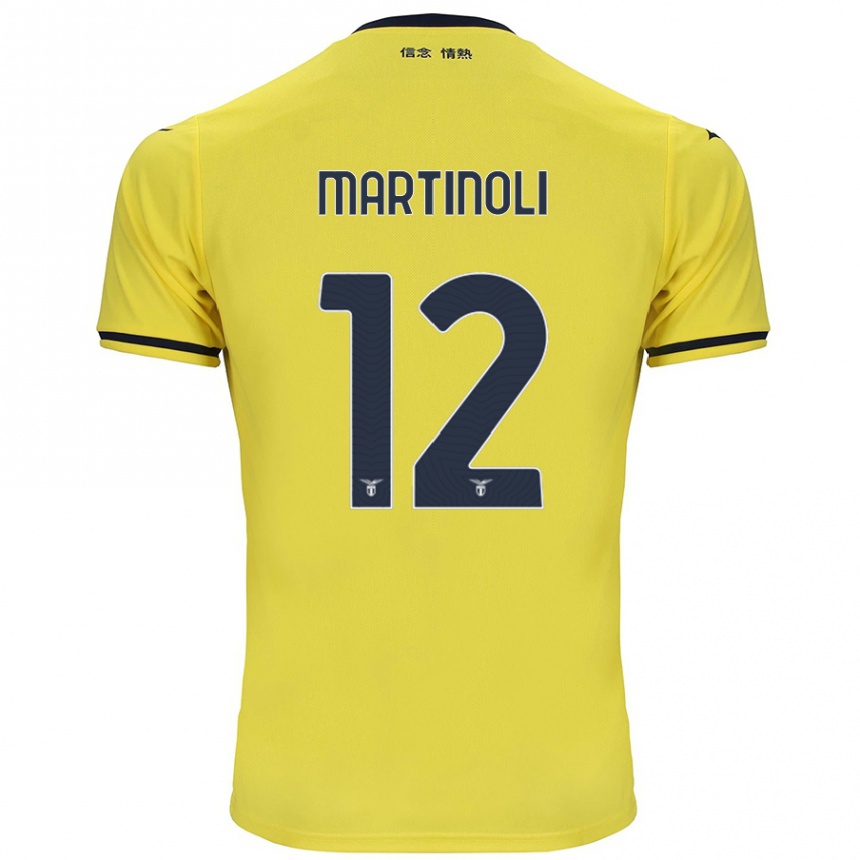 Niño Fútbol Camiseta Elettra Martinoli #12 Amarillo 2ª Equipación 2024/25 Argentina