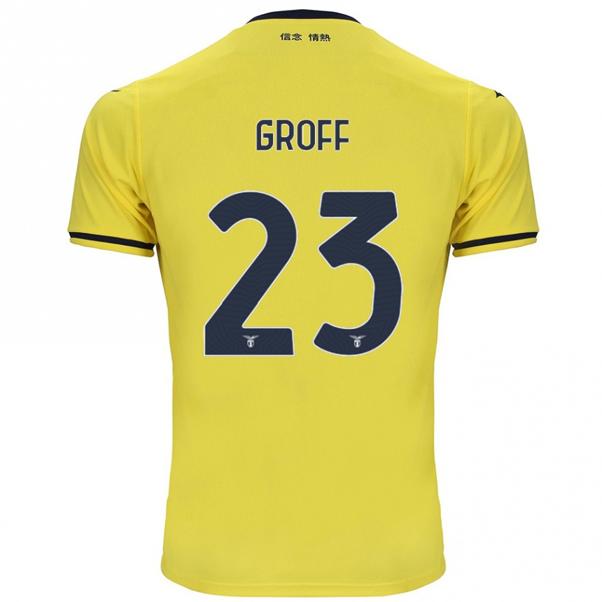 Niño Fútbol Camiseta Chiara Groff #23 Amarillo 2ª Equipación 2024/25 Argentina