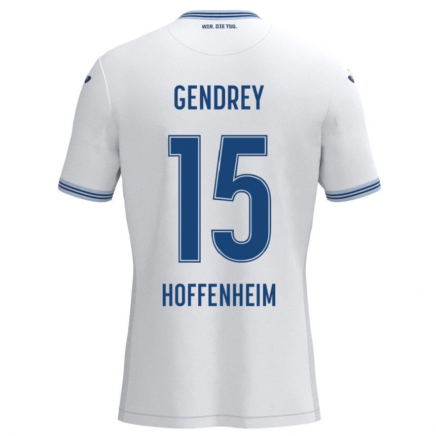 Niño Fútbol Camiseta Valentin Gendrey #15 Blanco Negro 2ª Equipación 2024/25 Argentina