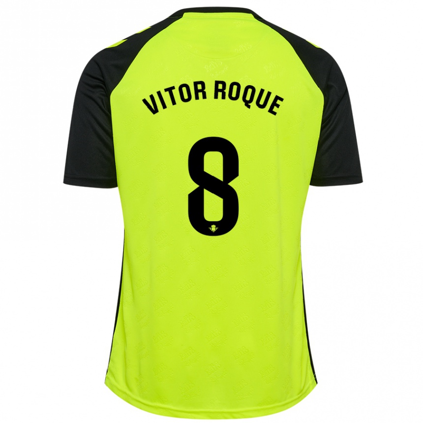 Hombre Fútbol Camiseta Vitor Roque #8 Negro Rojo 2ª Equipación 2024/25 Argentina