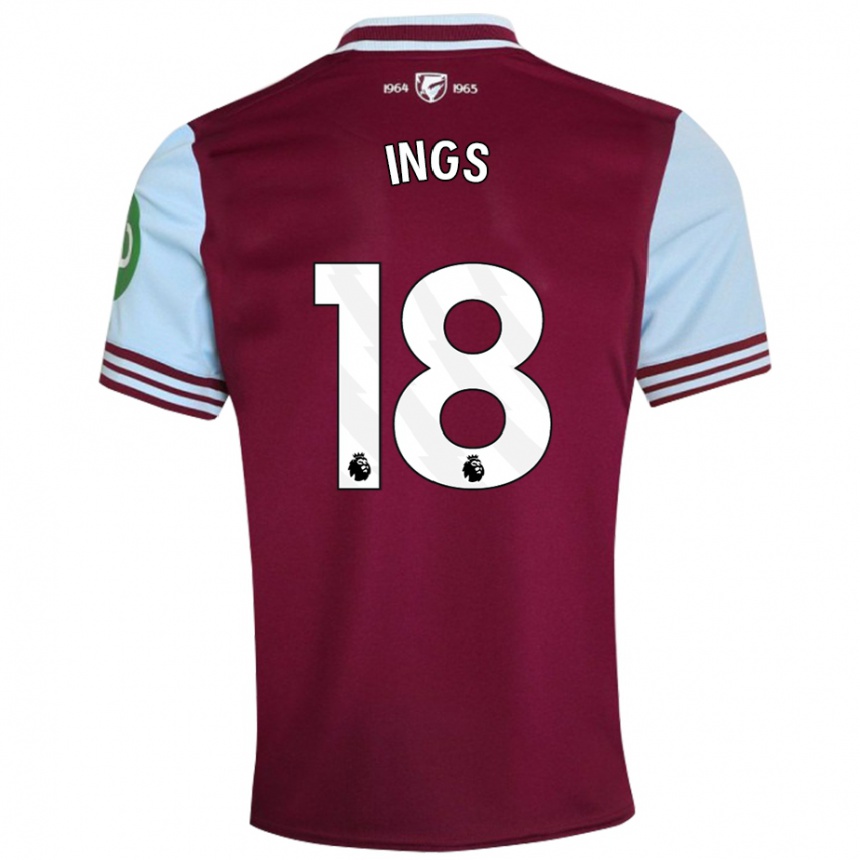 Hombre Fútbol Camiseta Danny Ings #18 Rojo Oscuro 1ª Equipación 2024/25 Argentina