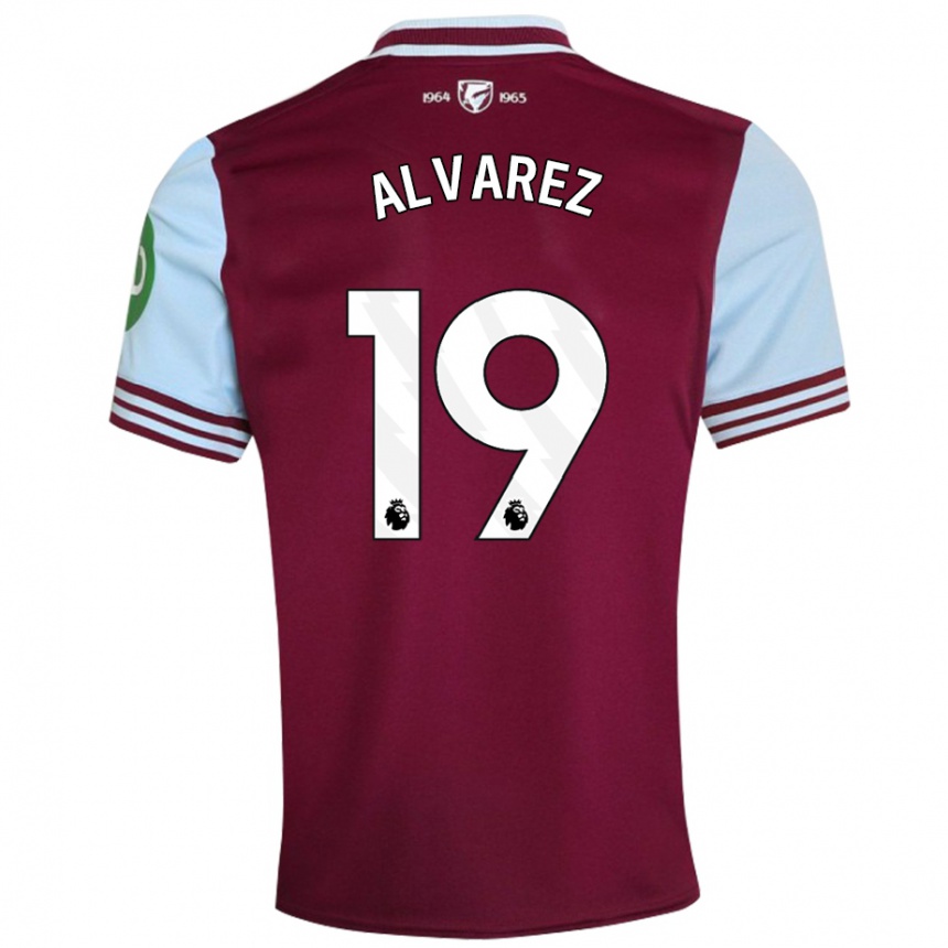 Hombre Fútbol Camiseta Edson Alvarez #19 Rojo Oscuro 1ª Equipación 2024/25 Argentina