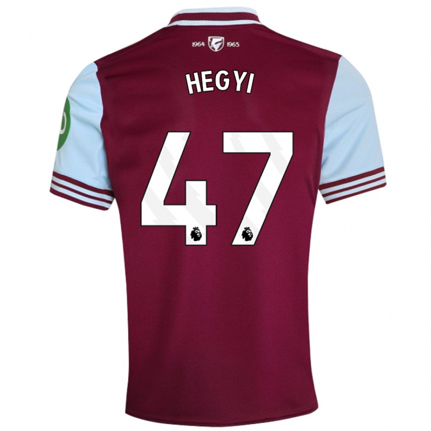 Hombre Fútbol Camiseta Krisztian Hegyi #47 Rojo Oscuro 1ª Equipación 2024/25 Argentina