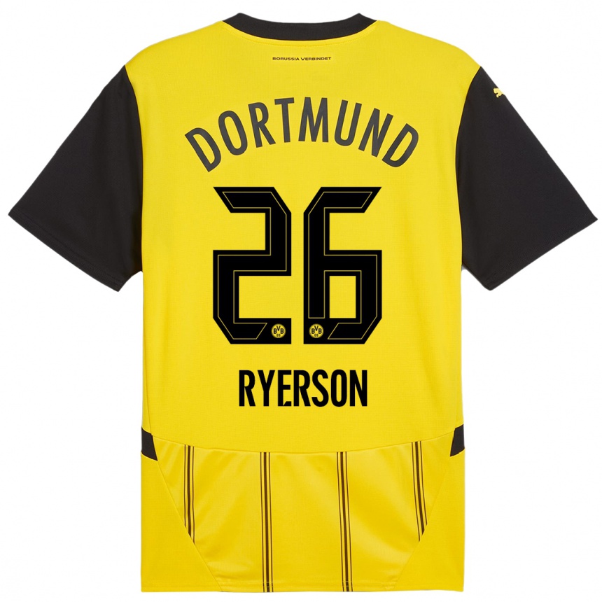 Hombre Fútbol Camiseta Julian Ryerson #26 Amarillo Negro 1ª Equipación 2024/25 Argentina