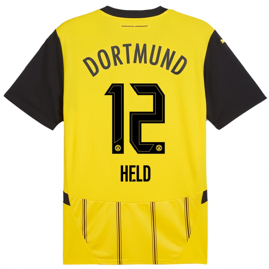 Hombre Fútbol Camiseta Aaron Held #12 Amarillo Negro 1ª Equipación 2024/25 Argentina