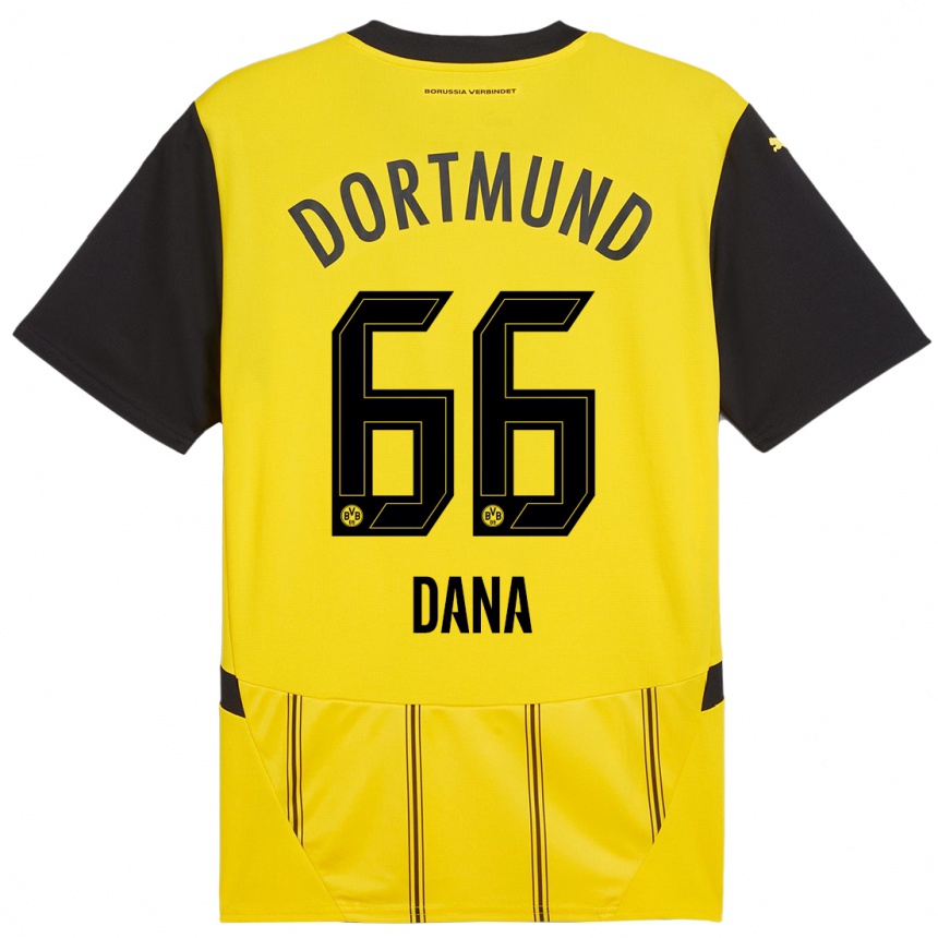 Hombre Fútbol Camiseta Bleckmann Dana #66 Amarillo Negro 1ª Equipación 2024/25 Argentina