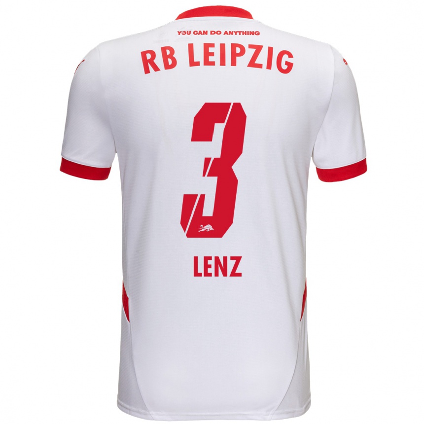 Hombre Fútbol Camiseta Christopher Lenz #3 Blanco Rojo 1ª Equipación 2024/25 Argentina