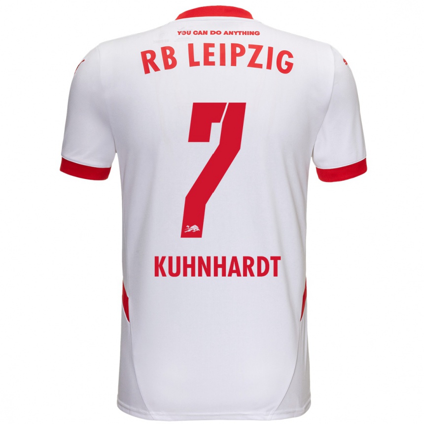 Hombre Fútbol Camiseta Paul Kühnhardt #7 Blanco Rojo 1ª Equipación 2024/25 Argentina