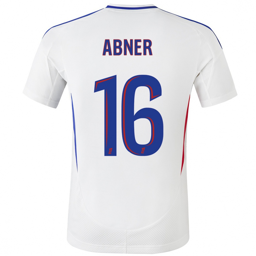 Hombre Fútbol Camiseta Abner #16 Blanco Azul 1ª Equipación 2024/25 Argentina