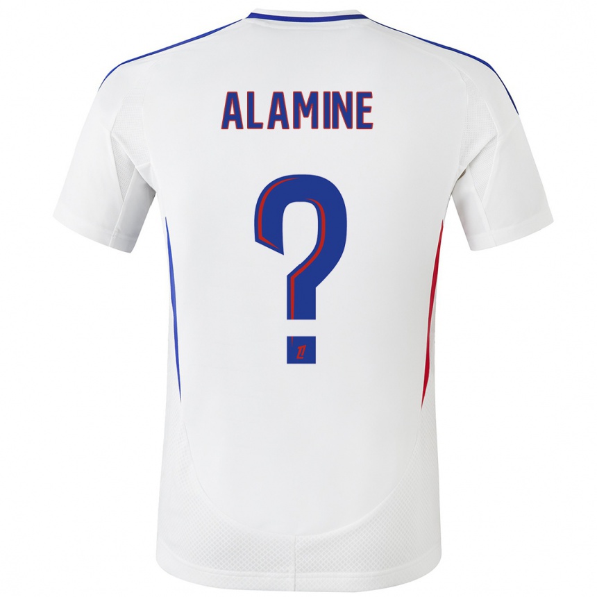 Hombre Fútbol Camiseta Ali Alamine #0 Blanco Azul 1ª Equipación 2024/25 Argentina