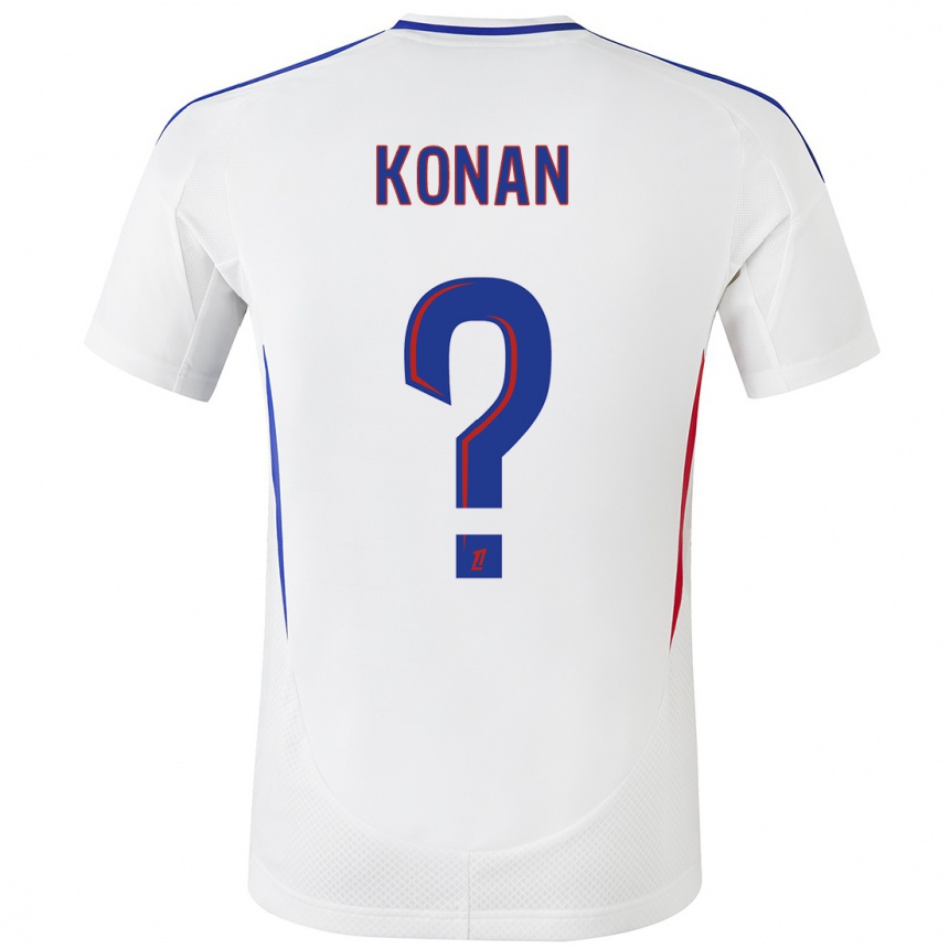 Hombre Fútbol Camiseta Yvann Konan #0 Blanco Azul 1ª Equipación 2024/25 Argentina