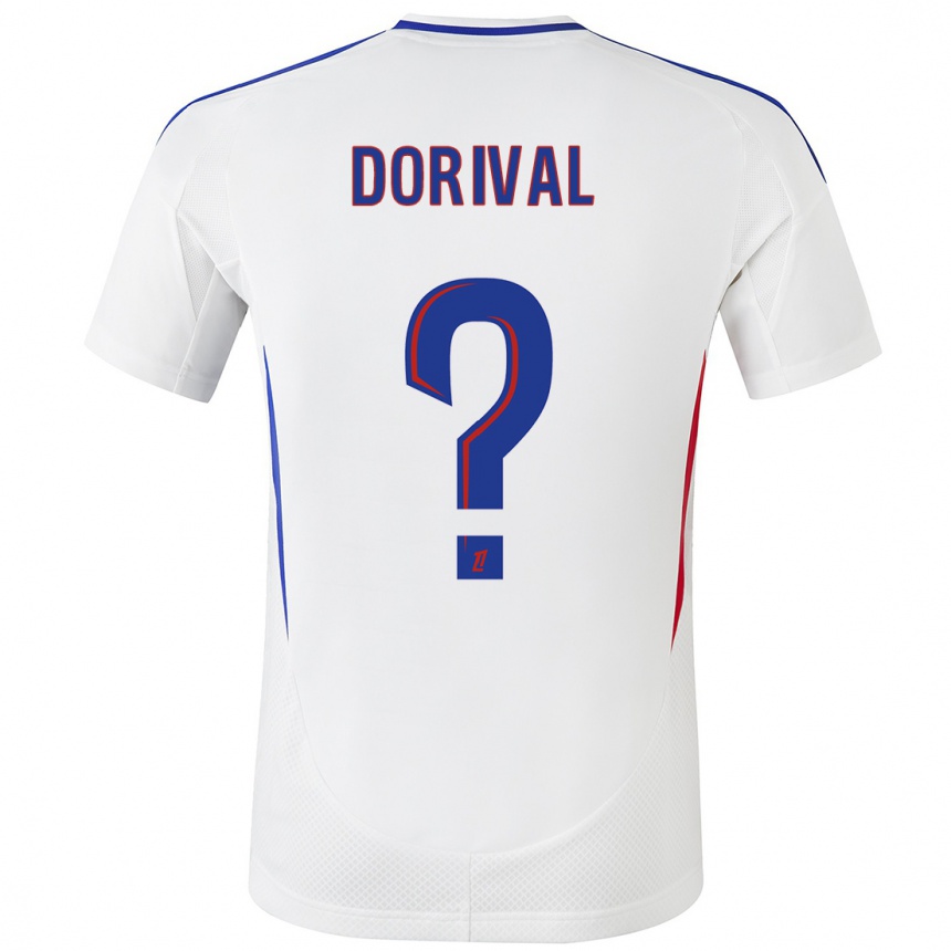 Hombre Fútbol Camiseta Pierre Dorival #0 Blanco Azul 1ª Equipación 2024/25 Argentina