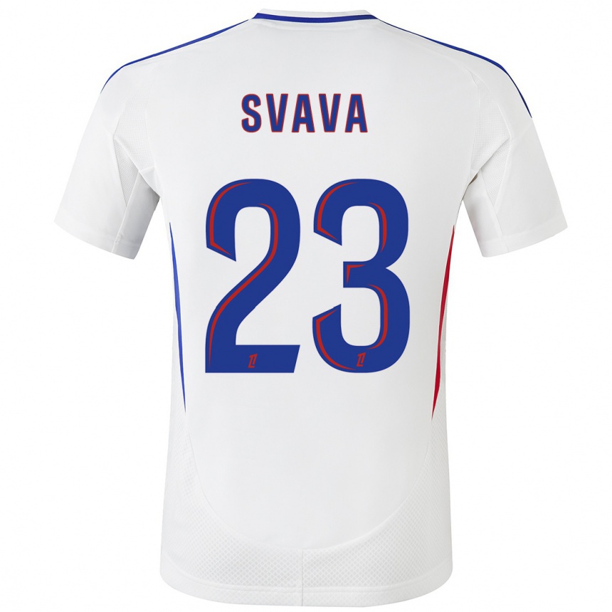 Hombre Fútbol Camiseta Sofie Svava #23 Blanco Azul 1ª Equipación 2024/25 Argentina