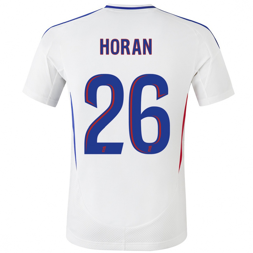 Hombre Fútbol Camiseta Lindsey Horan #26 Blanco Azul 1ª Equipación 2024/25 Argentina