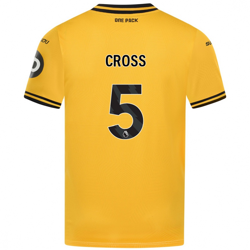 Hombre Fútbol Camiseta Emma Cross #5 Amarillo 1ª Equipación 2024/25 Argentina