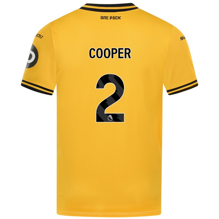 Hombre Fútbol Camiseta Laura Cooper #2 Amarillo 1ª Equipación 2024/25 Argentina