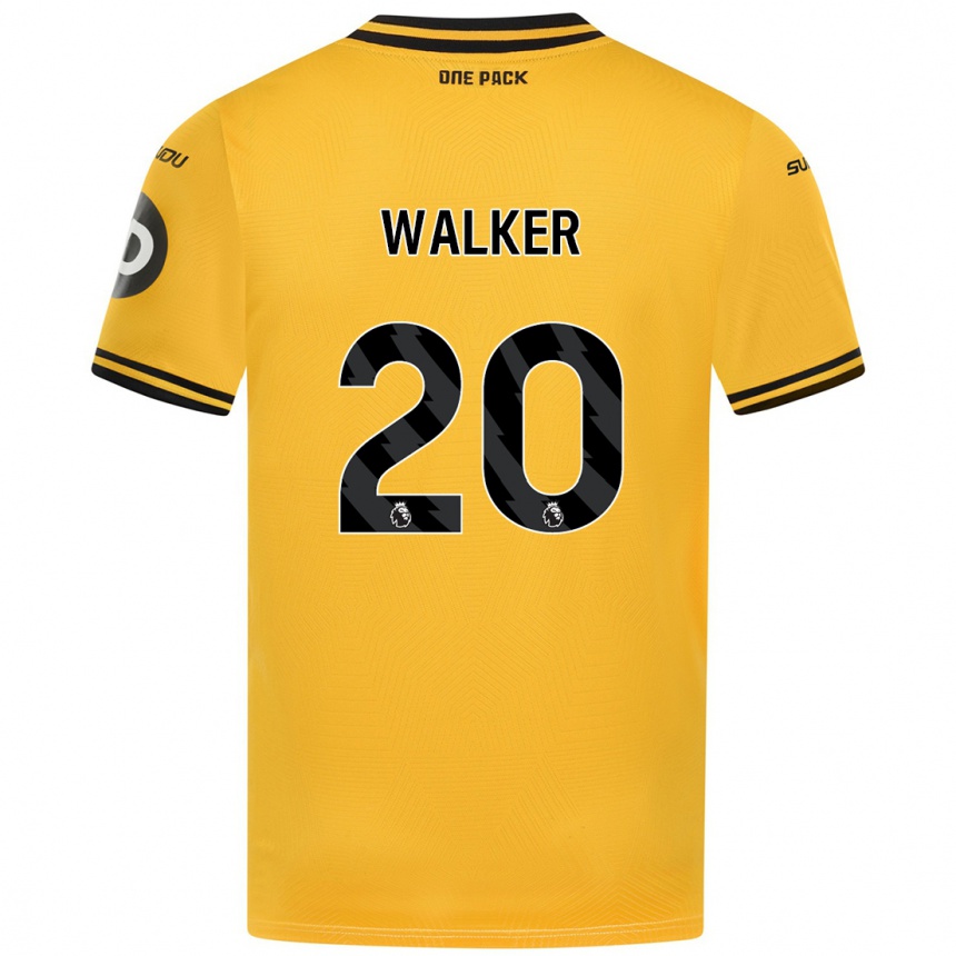 Hombre Fútbol Camiseta Lowri Walker #20 Amarillo 1ª Equipación 2024/25 Argentina