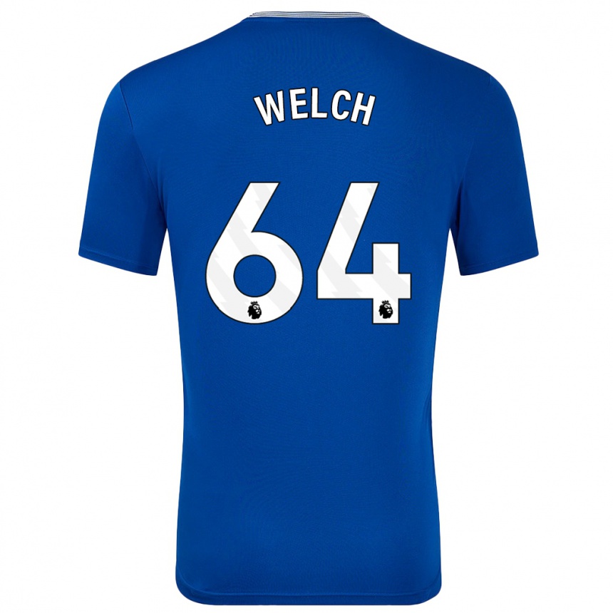 Hombre Fútbol Camiseta Reece Welch #64 Azul Con 1ª Equipación 2024/25 Argentina