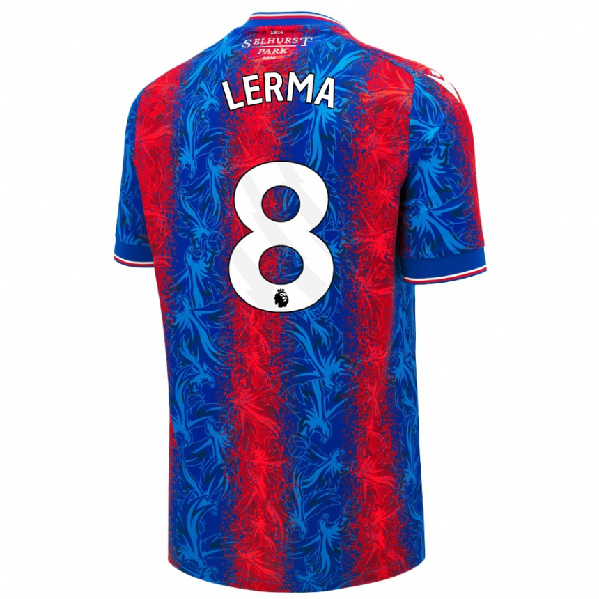 Hombre Fútbol Camiseta Jefferson Lerma #8 Rayas Rojas Y Azules 1ª Equipación 2024/25 Argentina