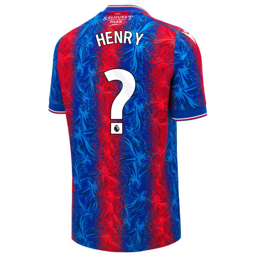 Hombre Fútbol Camiseta Zack Henry #0 Rayas Rojas Y Azules 1ª Equipación 2024/25 Argentina