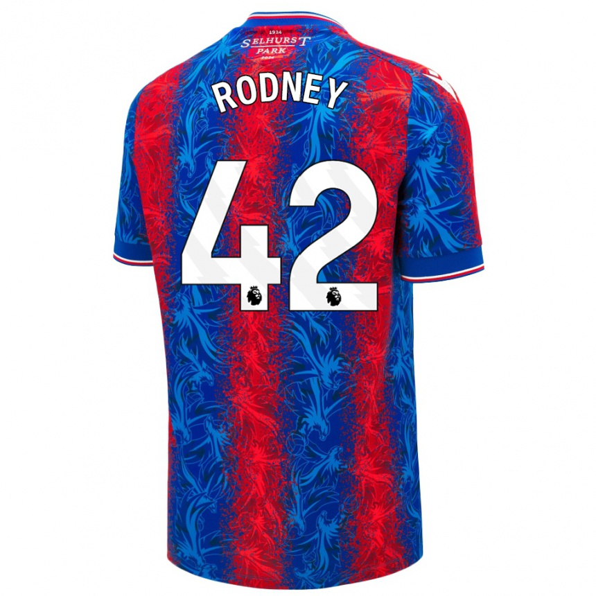 Hombre Fútbol Camiseta Kaden Rodney #42 Rayas Rojas Y Azules 1ª Equipación 2024/25 Argentina