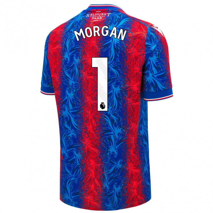 Hombre Fútbol Camiseta Chloe Morgan #1 Rayas Rojas Y Azules 1ª Equipación 2024/25 Argentina