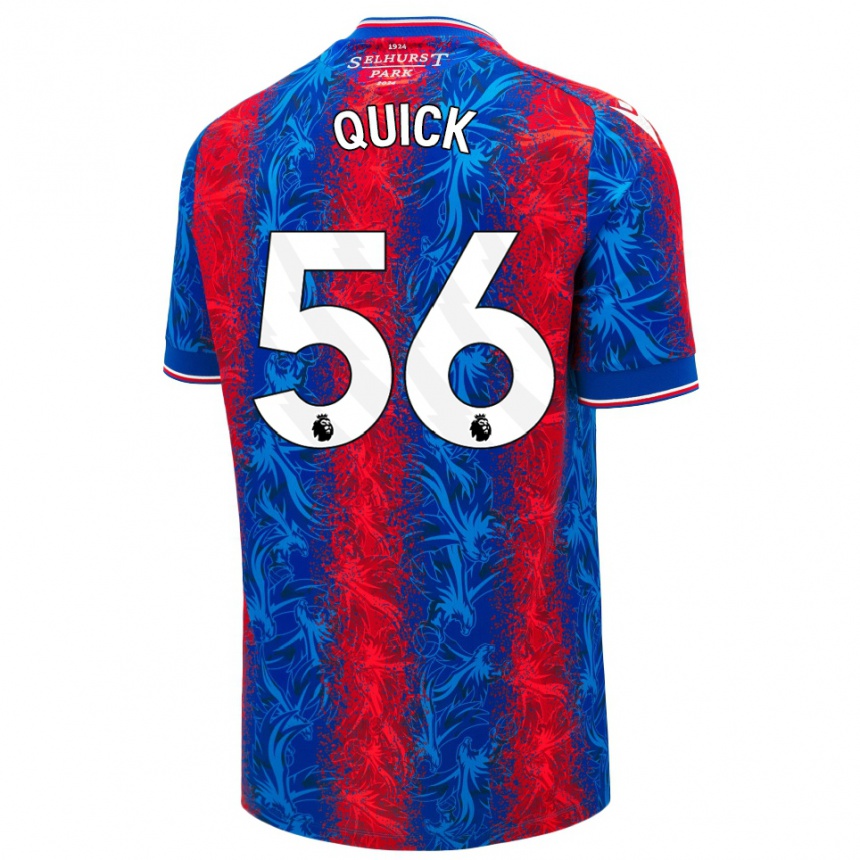 Hombre Fútbol Camiseta Daniel Quick #56 Rayas Rojas Y Azules 1ª Equipación 2024/25 Argentina