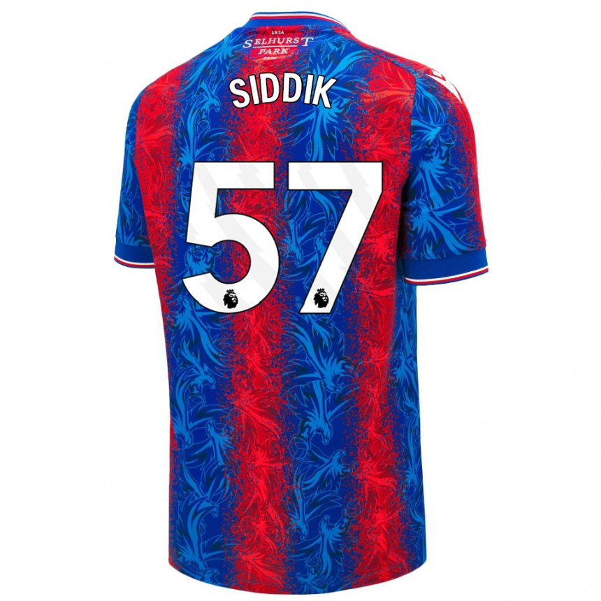 Hombre Fútbol Camiseta Cardo Siddik #57 Rayas Rojas Y Azules 1ª Equipación 2024/25 Argentina